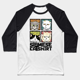 Siamese Cat Baseball T-Shirt